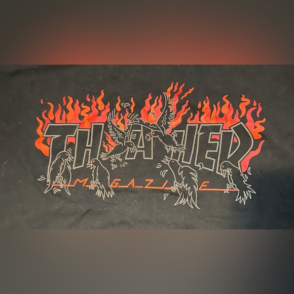 Thrasher Crow Flame Graphic Tee - Picture 4 of 5